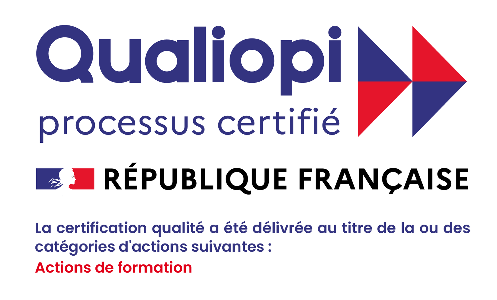 Logo Qualiopi - Formation Merchandising - A 4 mains